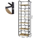 thumbnail of Helloshop26 - Estante independente com 6 prateleiras 50 x 30 x 176 cm carvalho claro 19_0000129