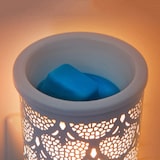 thumbnail of Elektrische Duftlampe, Nachtlichtfunktion, H13,5xB6,5xT11cm, Eisen/Keramik, für Wachs Melts, Weiß