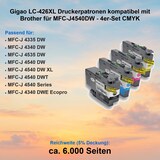 thumbnail of Gigao LC-426XL Druckerpatronen kompatibel mit Brother für MFC-J4540DW - 4er-Set CMYK