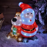 thumbnail of WellHome - Figura Luminosa de Papá Noel y Reno con Luces LED y temporizador