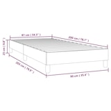 thumbnail of vidaXL Bedframe zonder matras 90x200 cm stof donkergrijs