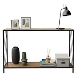thumbnail of ML-Design Konsolentisch 120x33,5x75 cm Eiche-Rustikal Holz Metallgestell 2 Ablagen Flurtisch Sideboard Eingang