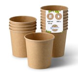 thumbnail of BIOZOYG Suppenbecher to go 500 Stück 400 ml, braun Suppenschüsseln Einweg - Einweggeschirr Alternative zur Plastikschüssel - Becher, Suppe, Soup Bowl