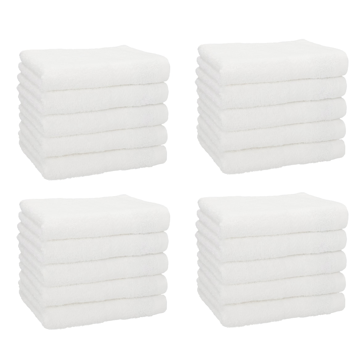 Betz 20 Stück Seiftücher PREMIUM 100% Baumwolle Seiflappen-Set 30x30 cm Farbe weiß