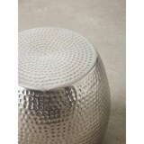 thumbnail of Beistelltisch 42 x 42 x 42 cm Aluminium Silber Dekotisch Orientalisch Rund, Designer Ablagetisch Metall Modern, Anstelltisch Schmal , Kleiner