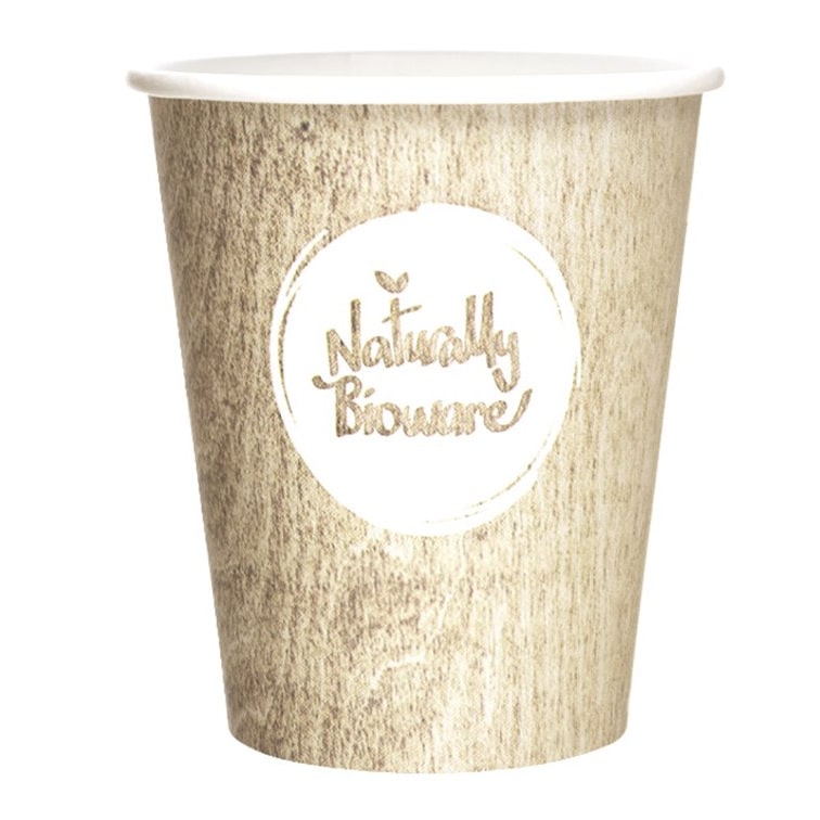 MONOUSO - Bio Kaffeebecher to go "BioWare" und PLA 9 Oz/280ml Ø8,0cm (50 Stück)