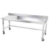 thumbnail of Piano di lavoro in acciaio inox da 1800 x 800 mm con base e rinforzo su ruote PREMIUM / GOLDINOX. GOLDINOX
