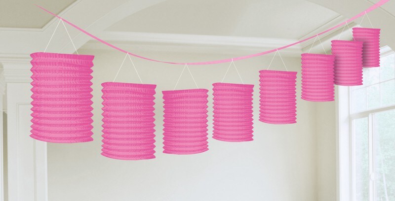 Laternengirlande pink
