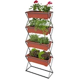 thumbnail of Vertikalbeet mit 4 Kästen 52x21x127cm - braun