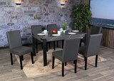 thumbnail of Esstisch HWC-L53, Tisch Küchentisch Esszimmertisch, Industrial Metall 140x80cm ~ Marmor-Optik grau