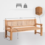 thumbnail of Teakbank Jackson V2 teak/200 cm