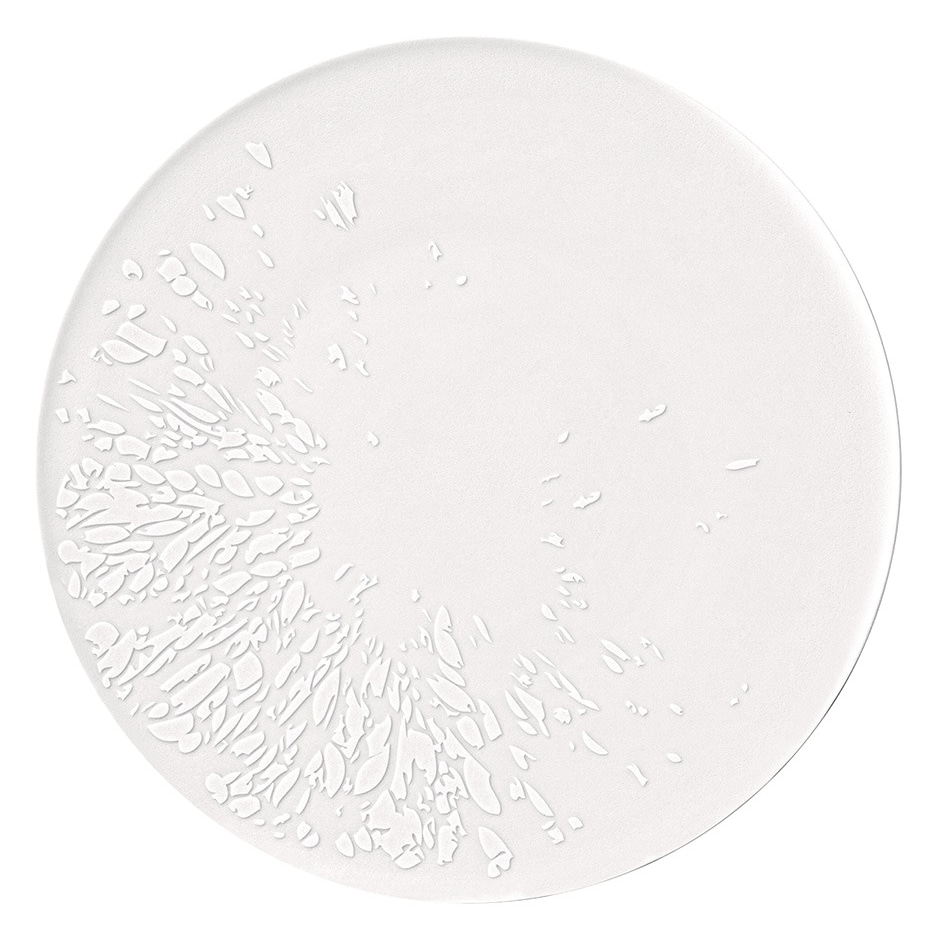In Situ Assiette plate ronde Agrume porcelaine blanche 27 cm