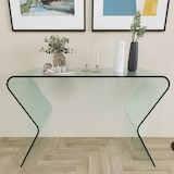 thumbnail of Consolle Tavolo Scrivania Ingresso Soggiorno Camera Letto Salotto Ufficio Sala Vetro Cristallo Tavolino Stretto Design Moderno Elegante 120 x 82 x 40