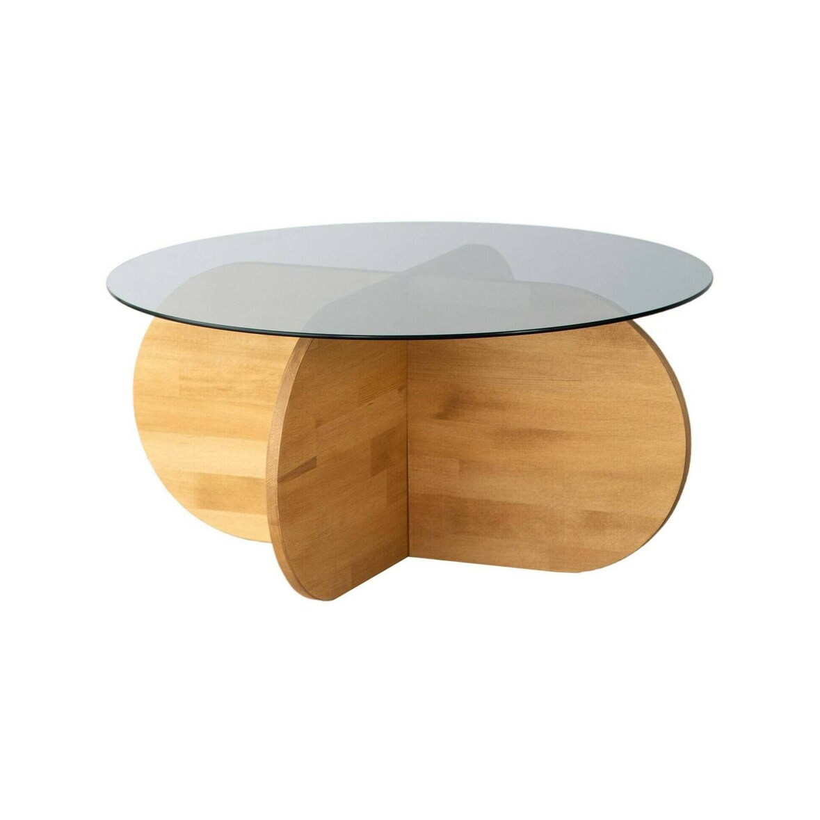 Dmora Wohnzimmertisch Doliveir, Niedriger Wohnzimmertisch, Kaffeeregal, Couchtisch für Sofa, 75x75h35 cm, Eiche