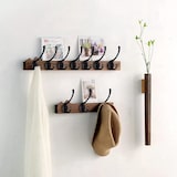 thumbnail of TOJ Living Ganchos para abrigo – juego de 5 – negro mate – carga 5 kg – con tornillos – ganchos de pared