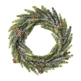 thumbnail of CREATIV green künstliche Pflanze Fichtenkranz mit Schnee, 25 cm, schnee, 4er Set