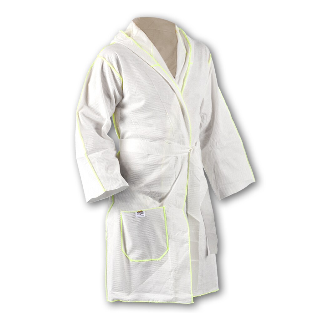 4 ACCAPPATOI Monouso Eco-Bio Taglia L Unisex In Morbida Viscosa Ecologica