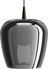 thumbnail of Zafferano Bilia Pendelleuchte, 230 V LED, 8 W, 2700 K, 645 lm, mundgeblasenes Borosilikatglas in Schwarz und Silber, Glockenform, 333 cm hoch