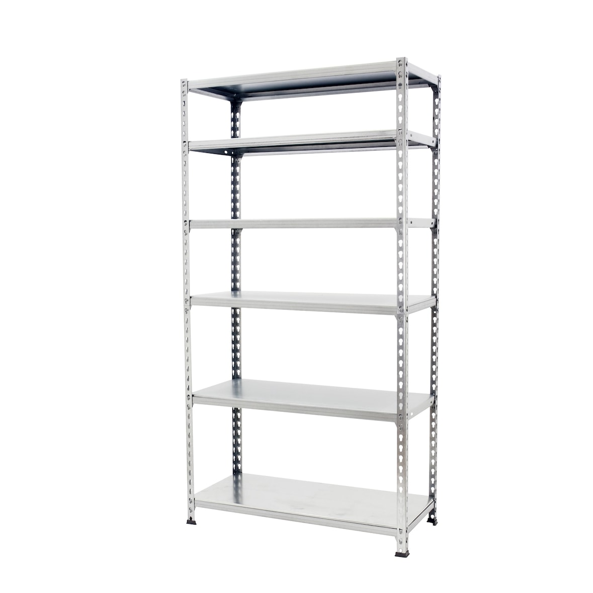 SimonRack Metalen stelling, 2500x800x300 mm, 6 niveaus, metalen legbord, 180 kg buigpunt, Galvaniseerd - Simonclick