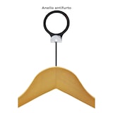 thumbnail of Gruccia in legno con gancio antifurto e pinze reggi-pantaloni colore naturale