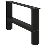 thumbnail of vidaXL Couchtischbeine Schwarz 2 Stk. 60x(30-31) cm Stahl