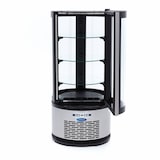 thumbnail of Vetrina per Pasticceria Rotonda 100L, 48cm, con 3 Ripiani in Vetro, Illuminazione LED e Raffreddamento Ventilato | Maxima