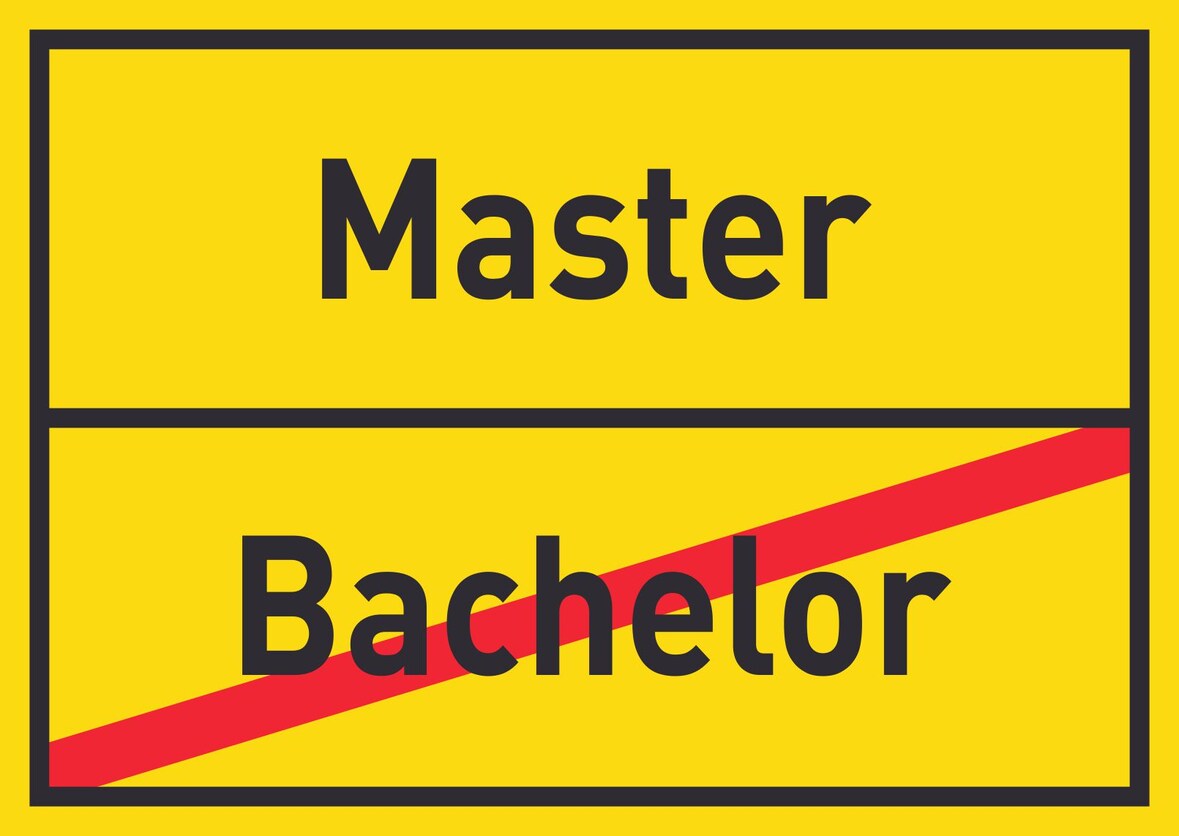 Master Bachelor Schild Ortsschild A3 (297x420mm)