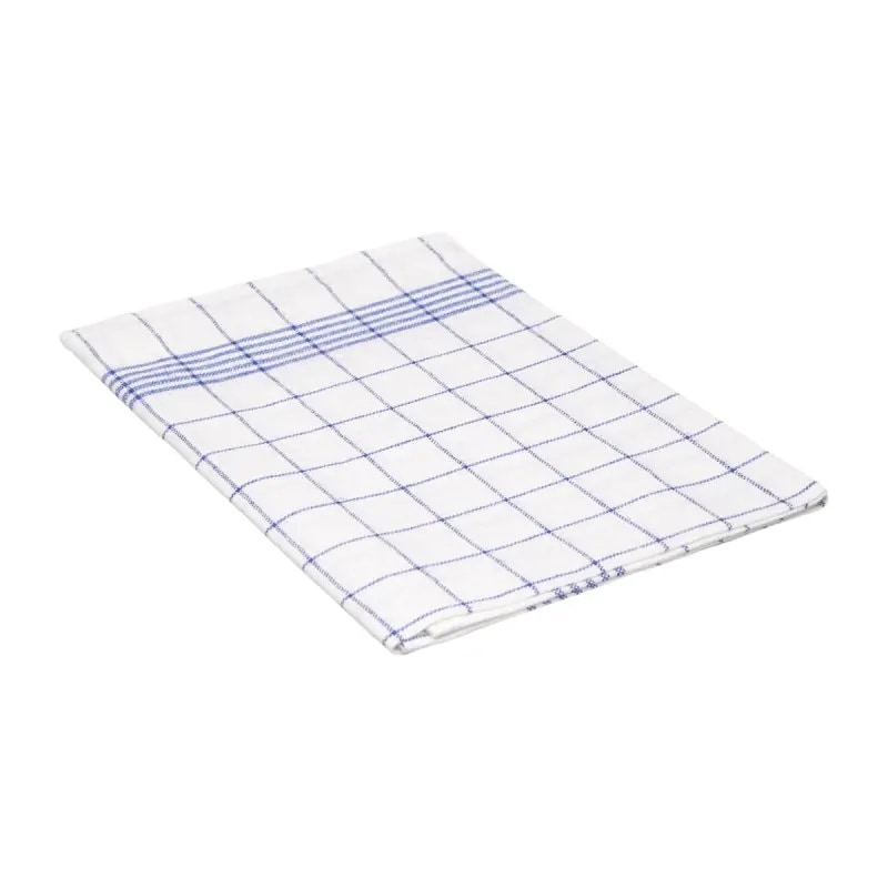Geschirrtücher 50x70 cm aus Halbleinen, kariert blau-weiss. 10er Set - LTITEX