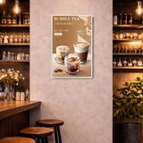 thumbnail of Wandmontierter LED-Leuchtkasten für Menü- und Werbeanzeigen, geeignet für Restaurants, Cafés und Geschäfte, Silber A2【CBWQ-A2485】