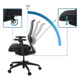 thumbnail of Bureaustoel / draaistoel COLORE rugleuning mesh / zitting stof zwart hjh OFFICE