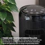 thumbnail of Elektrische Kachel met Sfeerhaard en Thermostaat 18-45 °C – Keramische Ventilatorkachel – Verwarming met Swingfunctie – Timer – Zwart - BREND BR-2222