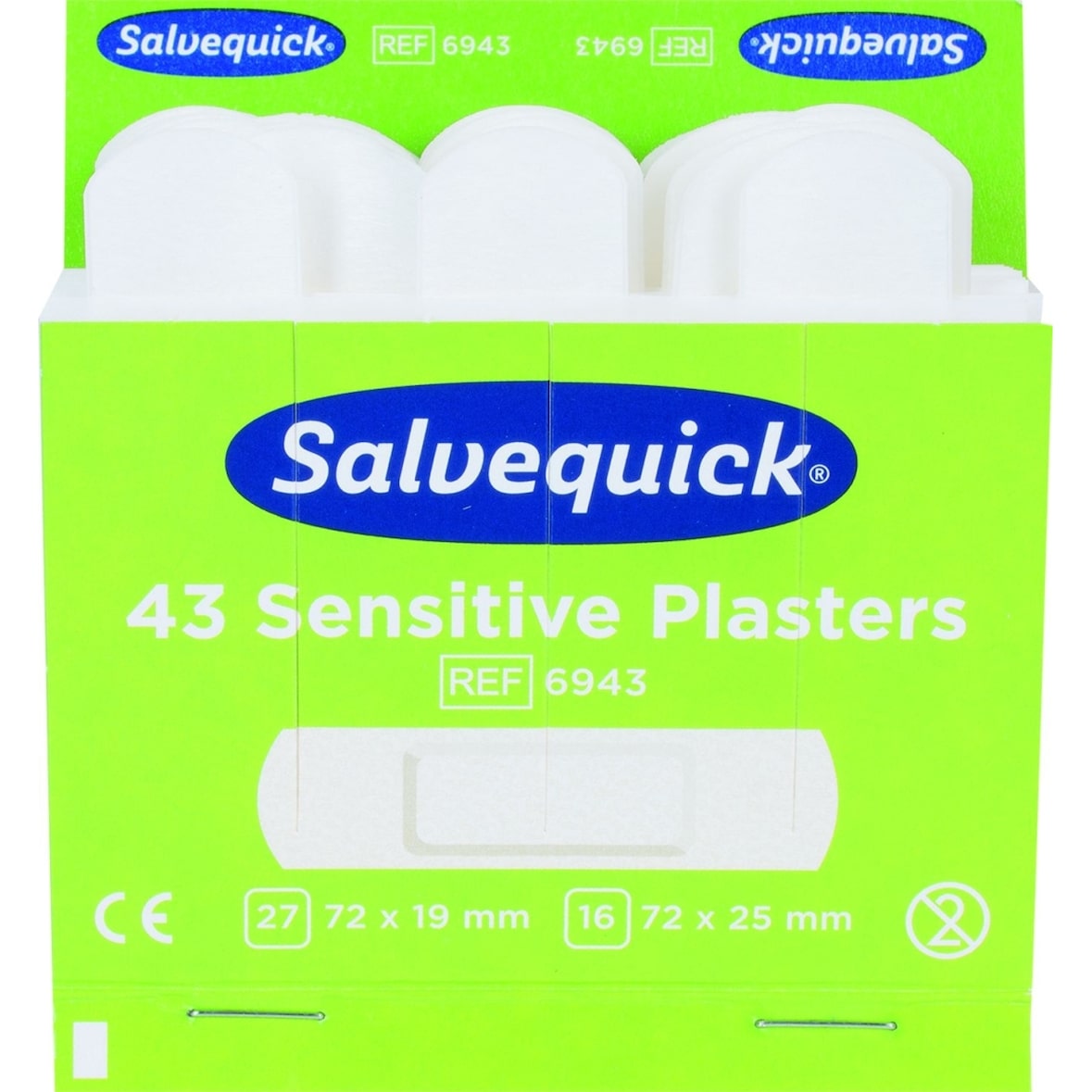 Pflaster-Strips Salvequick Vlies Refill 6943 VE=6x43 Stück