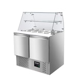 thumbnail of Saladette refrigerata 2 porte con piano in vetro temp. da +2°C a +8°C