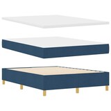 thumbnail of vidaXL Boxspringbett mit Kopfteil Blau 190 x 140 cm Stoff