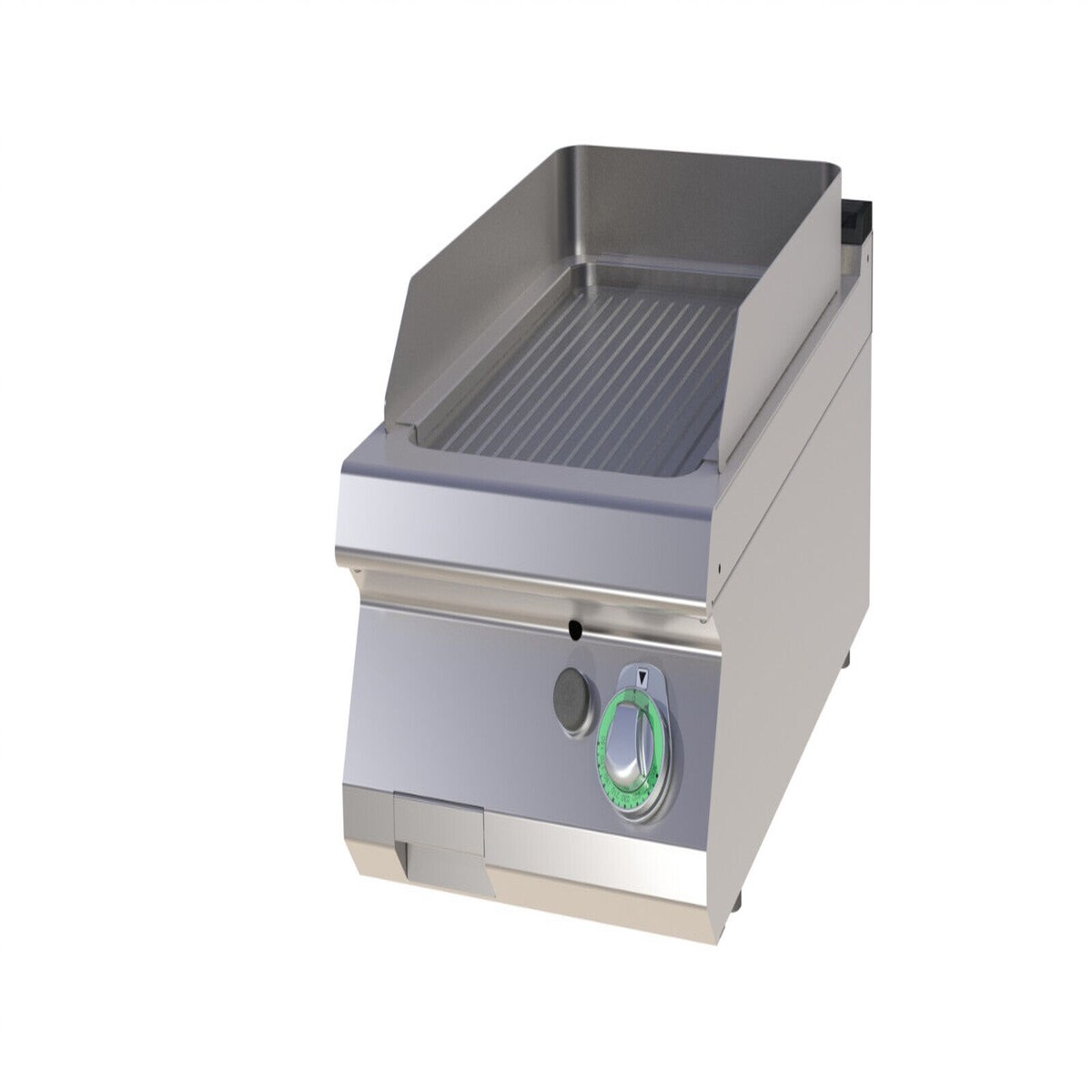 A&S polarny Gastro Gas-Griddleplatte Tischgerät Grillplatte Bratplatte 400x730x300 mm gerillt