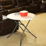 thumbnail of Mesa auxiliar plegable redonda blanco Lifetime Ø84 x 74 cm