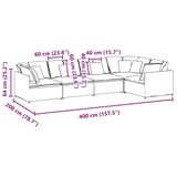 thumbnail of vidaXL Modulares Sofa mit Kissen Samt Hellgrau
