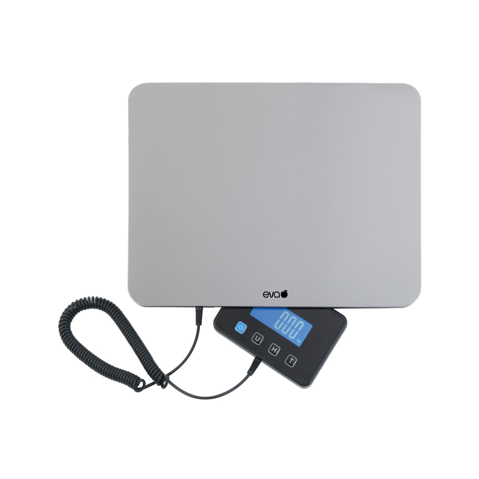 Eva keuken-/pakketweegschaal pro 200 kg / 10 g roestvrij staal