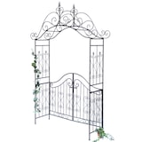 thumbnail of Rosenbogen mit Tor Pforte 131872 aus Metall Gartentor 282x160 cm Rankgerüst