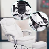 thumbnail of Cadeira de escritório XL Troy em imitação de pele branco