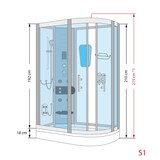 thumbnail of Dampfdusche Sauna Dusche Duschkabine D60-70T3R 80x120 cm ohne 2K Scheiben Versiegelung