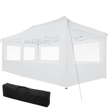 tectake Tenda VIOLA 3 x 6 m com 4 painéis laterais 600 x 300 x 310 cm Branco