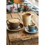 thumbnail of 6 Olympia Kiln Cappuccinotassen Sandstein | 23cl | Porzellan | Tassen