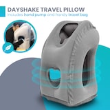 thumbnail of Dayshake Aufblasbares Reisekissen – Multifunktionales Nackenkissen – Inkl. Handpumpe und Aufbewahrungstasche – Für Flugzeug, Zug und Auto