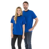 thumbnail of ESD-T-Shirt mit schwarzem Kragen, rundhals, 150g/m², royalblau, XXL