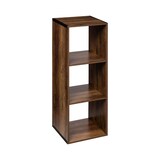 thumbnail of Meuble Étagère 3 cases de rangement effet bois foncé style Industriel H 100.5 cm