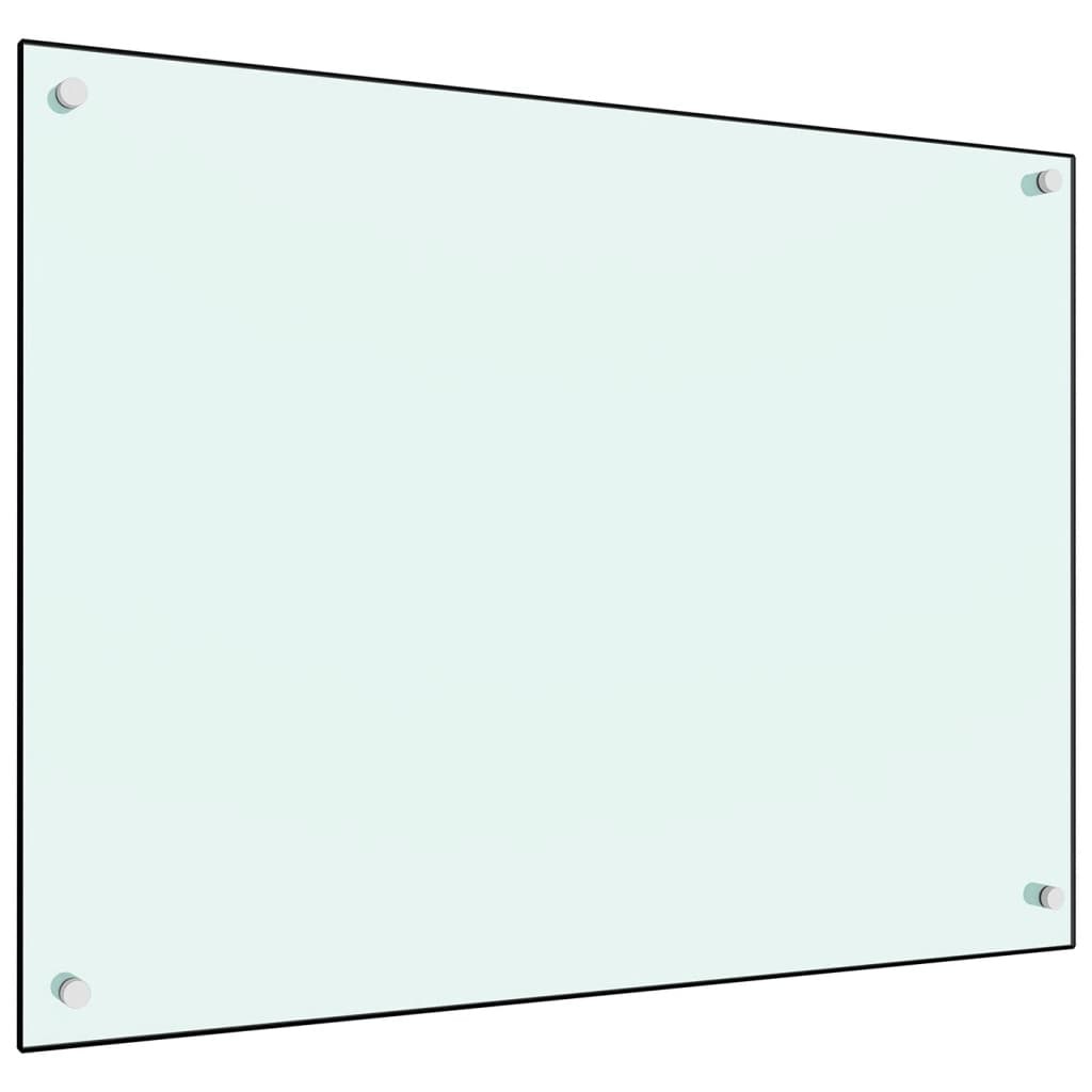 DELUKE® Küchenrückwand Glas - 80x60cm Weiß Wandverklediung Küche Wandschutz Spritzschutz Herdspritzschutz Glasplatte Rückwandküche Küchenwand Design