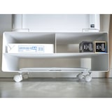 thumbnail of Yamazaki Druckerstation Druckerregal Druckertrolley Druckerschrank mit Rollen 48x19x37cm Metall weiß