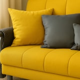 thumbnail of Divano poltrona letto piazza e mezza pieghevole tessuto Deborah Twin - Giallo-PU686TEXSP