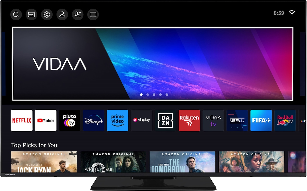 Toshiba 50UV3463DAW Fernseher 50 Zoll Smart TV VIDAA 4K UHD, Dolby Vision HDR, Triple-Tuner (2026)